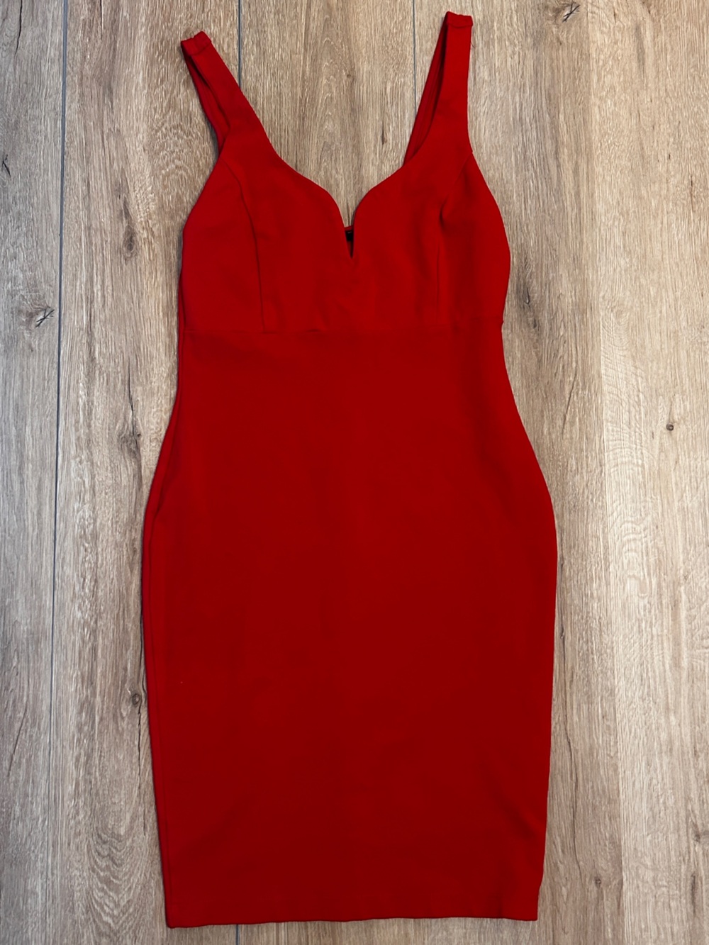 Fashion Nova Red Sleeveless Bodycon Dress